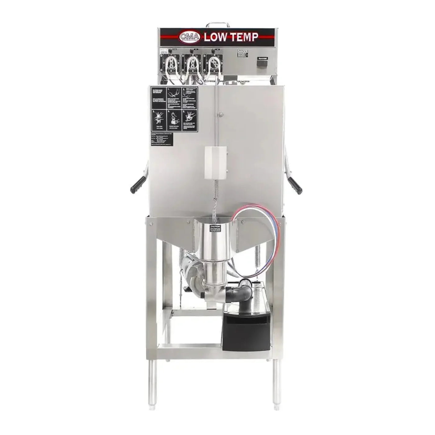 CMA Dishmachine AH Single Rack Upright Low Temperature Chemical Sanitizing Dishwasher, 1 Phase, 115V, 60Hz, 1HP