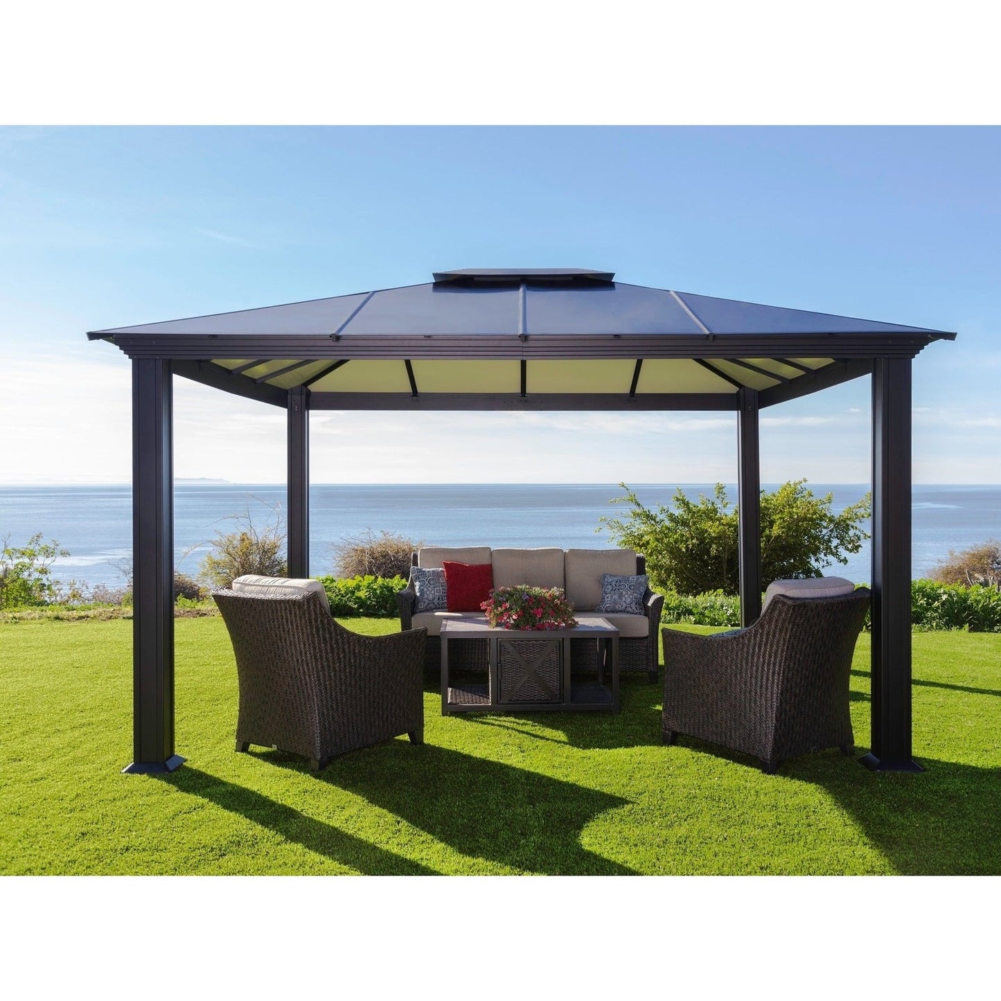 Paragon Outdoor Santa Monica Hard Top Gazebo -GZ3XL - Backyard Provider