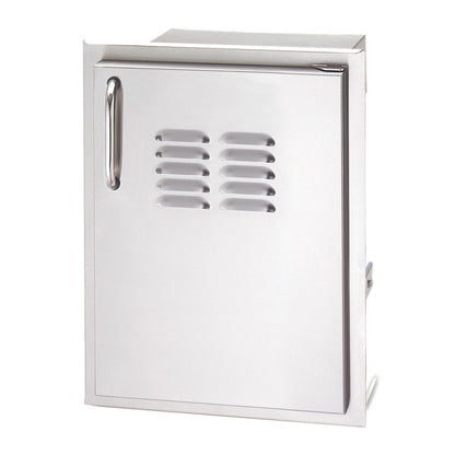 American Outdoor Grill 20x14 Single Louvered Access Door w/ Propane Tank Tray w/ Tubular Handle (Right Hinge) - 20-14-SSDRV