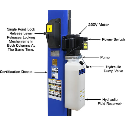 Atlas Platinum PVL10 ALI  10,000 lb Overhead 2 Post Lift - ATEAP-PVL10-FPD