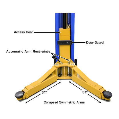 Atlas Platinum PVL12 ALI 12,000 lb Overhead 2 Post Lift - ATEAP-PVL12-FPD