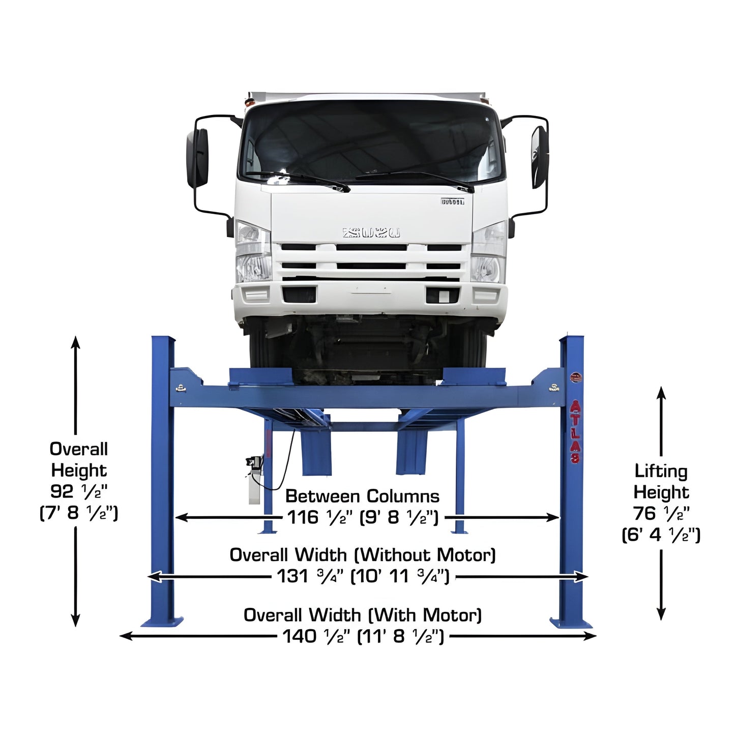Atlas Platinum PVL14 4 Post Lift + RJ7000 Rolling Jacks Combo - ATEAP-PVL14-COMBO-FPD