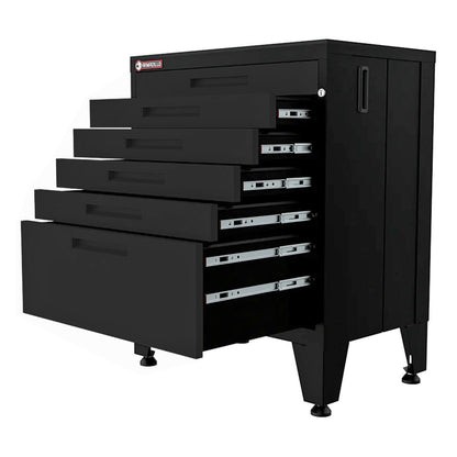 Armadillo Tough Black 14-Piece Garage Cabinet Configuration with Levelers - AR14PC103B