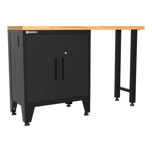 Armadillo Tough Black 2-Piece Garage Cabinet Kit with Levelers - AR2PC84B