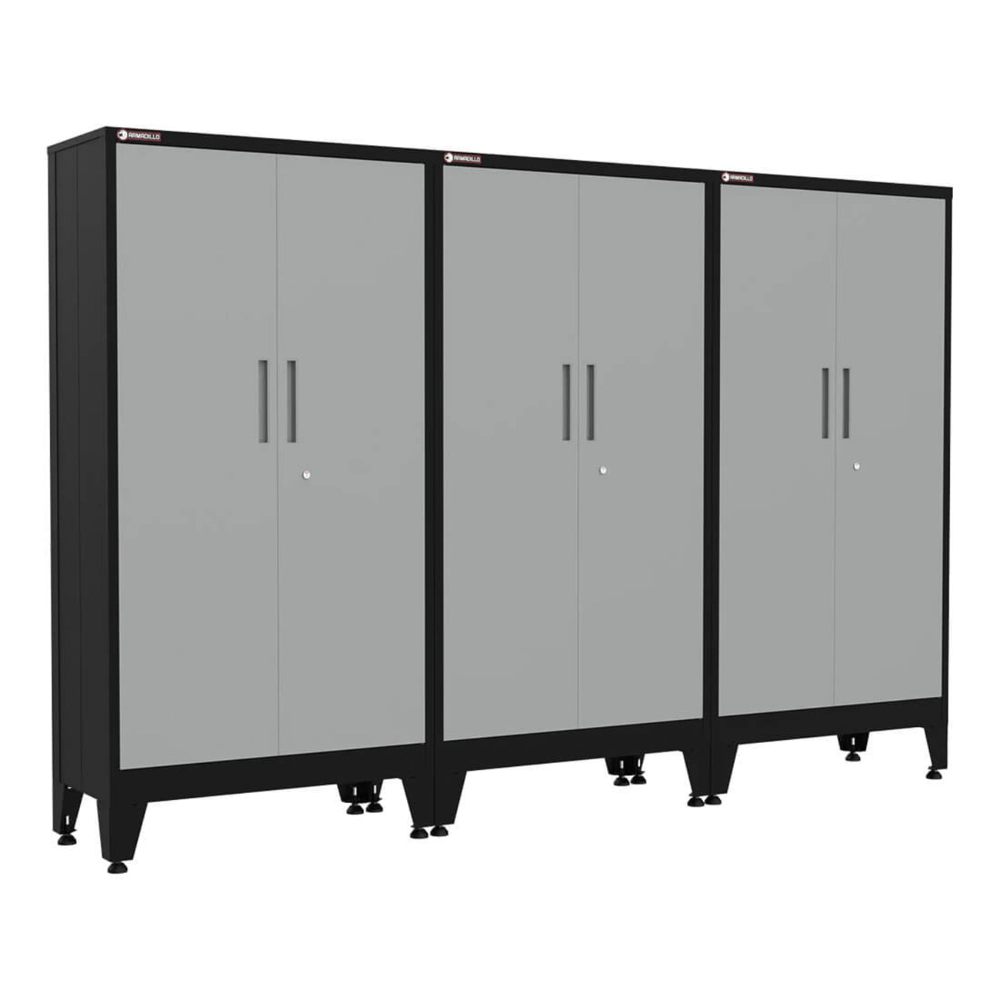 Armadillo Tough Grey Gear Locker Tall Cabinet (3-Pack) - AR3PC31G