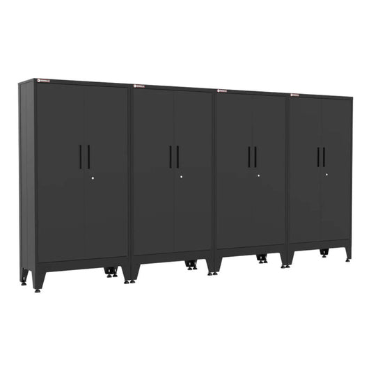 Armadillo Tough Black Gear Locker Tall Cabinet (4-Pack) - AR4PC32B