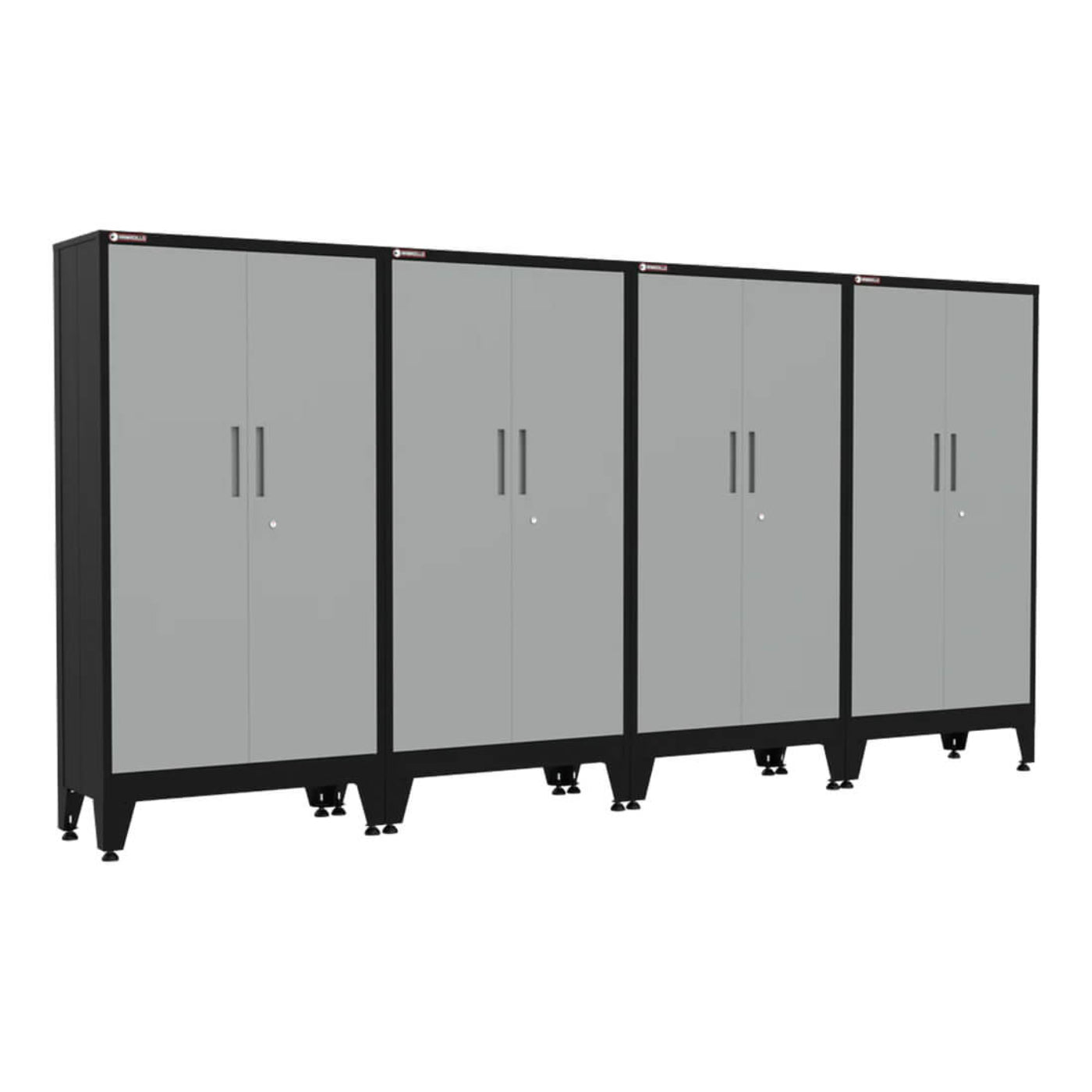 Armadillo Tough Grey Gear Locker Tall Cabinet (4-Pack) - AR4PC32G