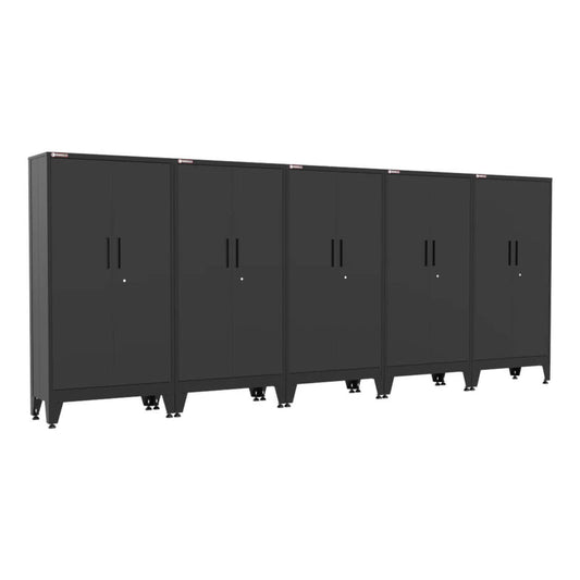 Armadillo Tough Black Gear Locker Tall Cabinet (5-Pack) - AR5PC33B