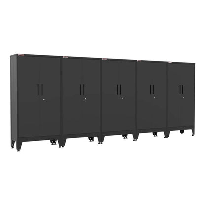 Armadillo Tough Black Gear Locker Tall Cabinet (5-Pack) - AR5PC33B