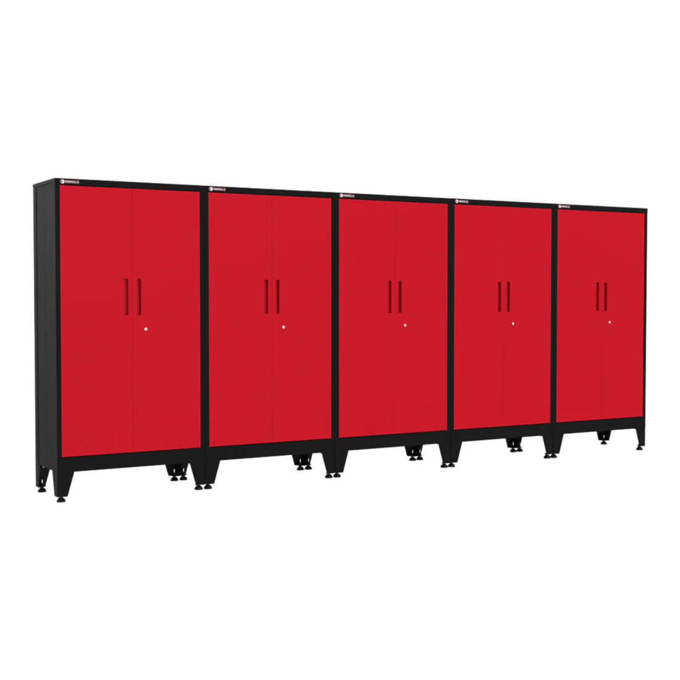 Armadillo Tough Red Gear Locker Tall Cabinet (5-Pack) - AR5PC33R