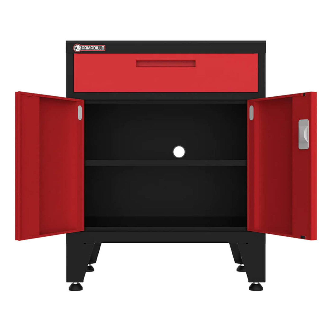Armadillo Tough Red 5-Piece Garage Cabinet Configuration with Levelers - AR5PC41R