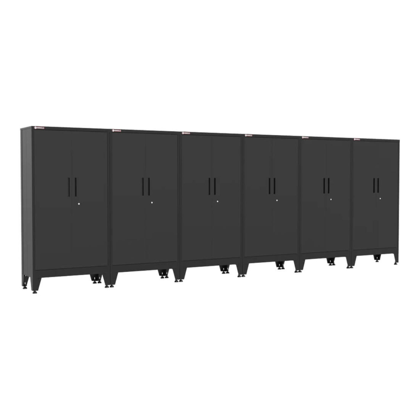 Armadillo Tough Black Gear Locker Tall Cabinet (6-Pack) - AR6PC34B