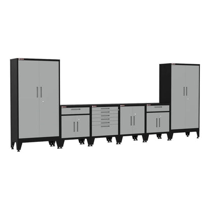 Armadillo Tough Grey 6-Piece Garage Cabinet System with Levelers - AR6PC72G