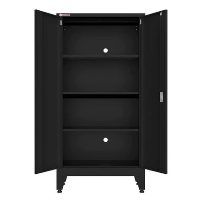 Armadillo Tough Black 7-Piece Garage Cabinet Storage System with Levelers - AR7PC104B