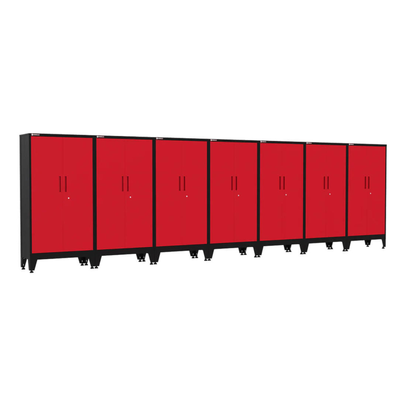 Armadillo Tough Red Gear Locker Tall Cabinet (7-Pack) - AR7PC35R