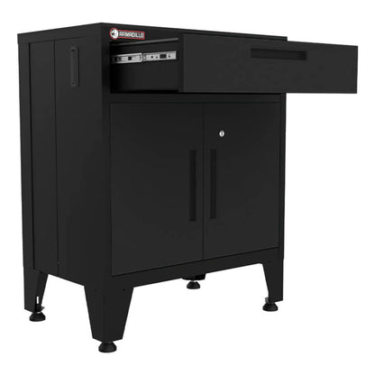 Armadillo Tough Black 8-Piece Garage Cabinet Set with Levelers and Casters - AR8PC22B