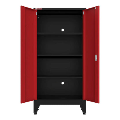 Armadillo Tough Red 8-Piece Garage Cabinet Set with Levelers and Casters - AR8PC22R