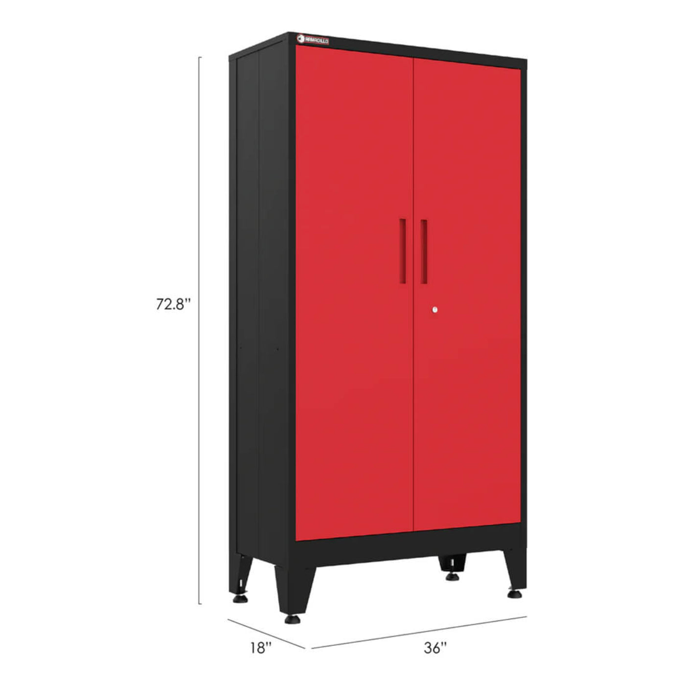 Armadillo Tough Red 9-Piece Garage Cabinet Set with Levelers - AR9PC24R