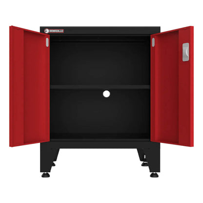Armadillo Tough Red 9-Piece Garage Cabinet Set with Levelers - AR9PC24R