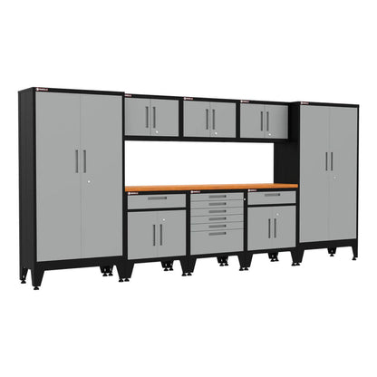 Armadillo Tough Grey 9-Piece Garage Cabinet Kit with Levelers - AR9PC26G