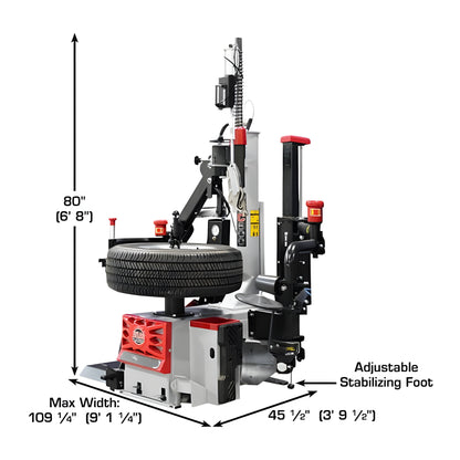 Atlas Platinum PTC500 Center Post Tire Changer w/ Assist Arms - ATEAP-PTC500-FPD