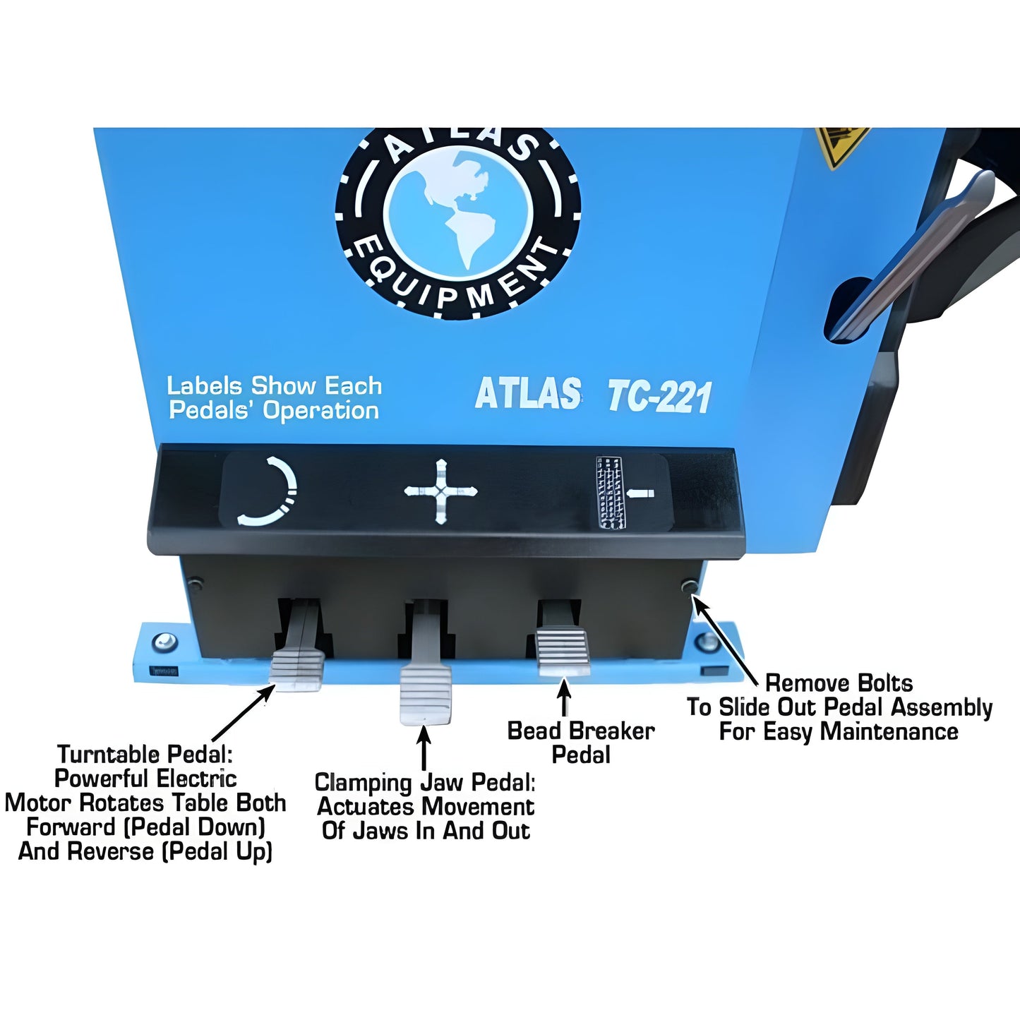 Atlas TC221 Tire Changer + WB11 Economy Wheel Balancer Combo Package - ATETCWB-COMBOEC-FPD