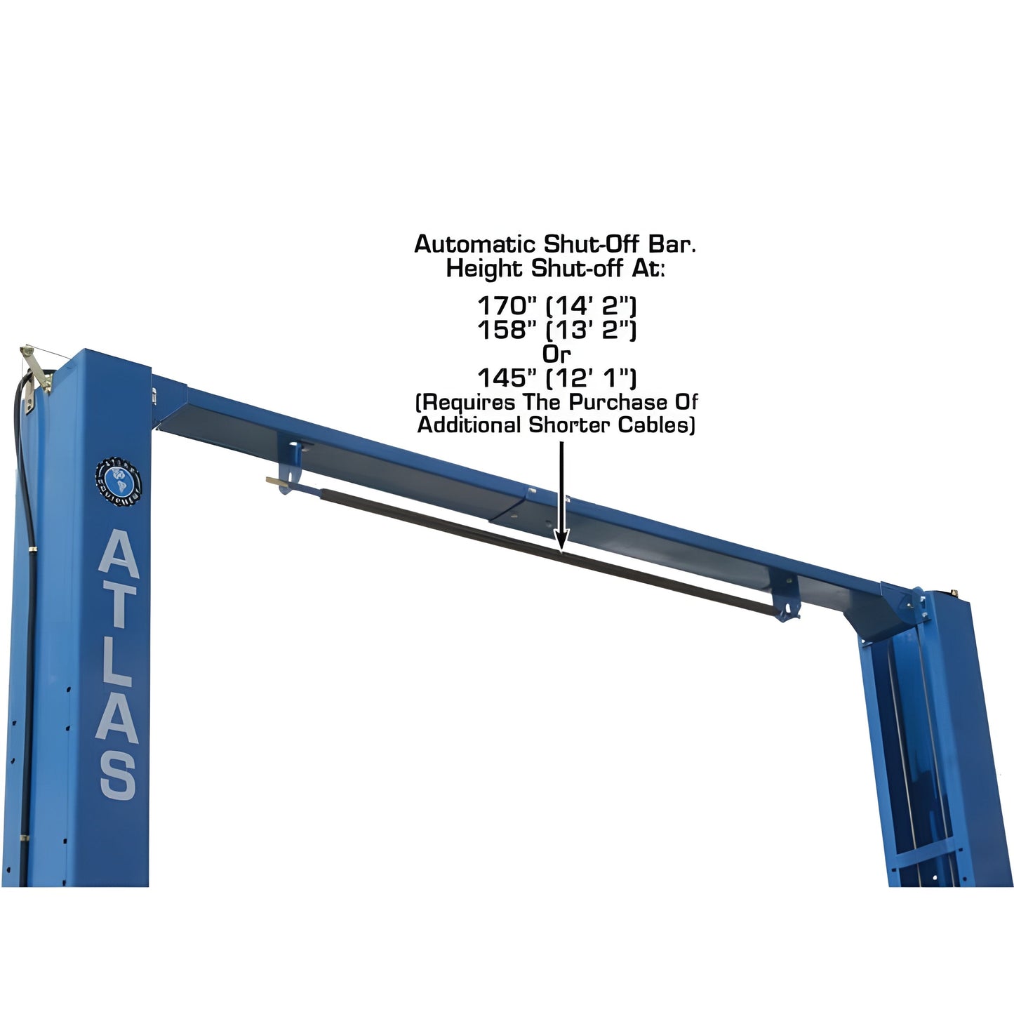 Atlas PV12PX 12,000 lb Overhead 2-Post Lift - ATEXH-PV12PX-FPD