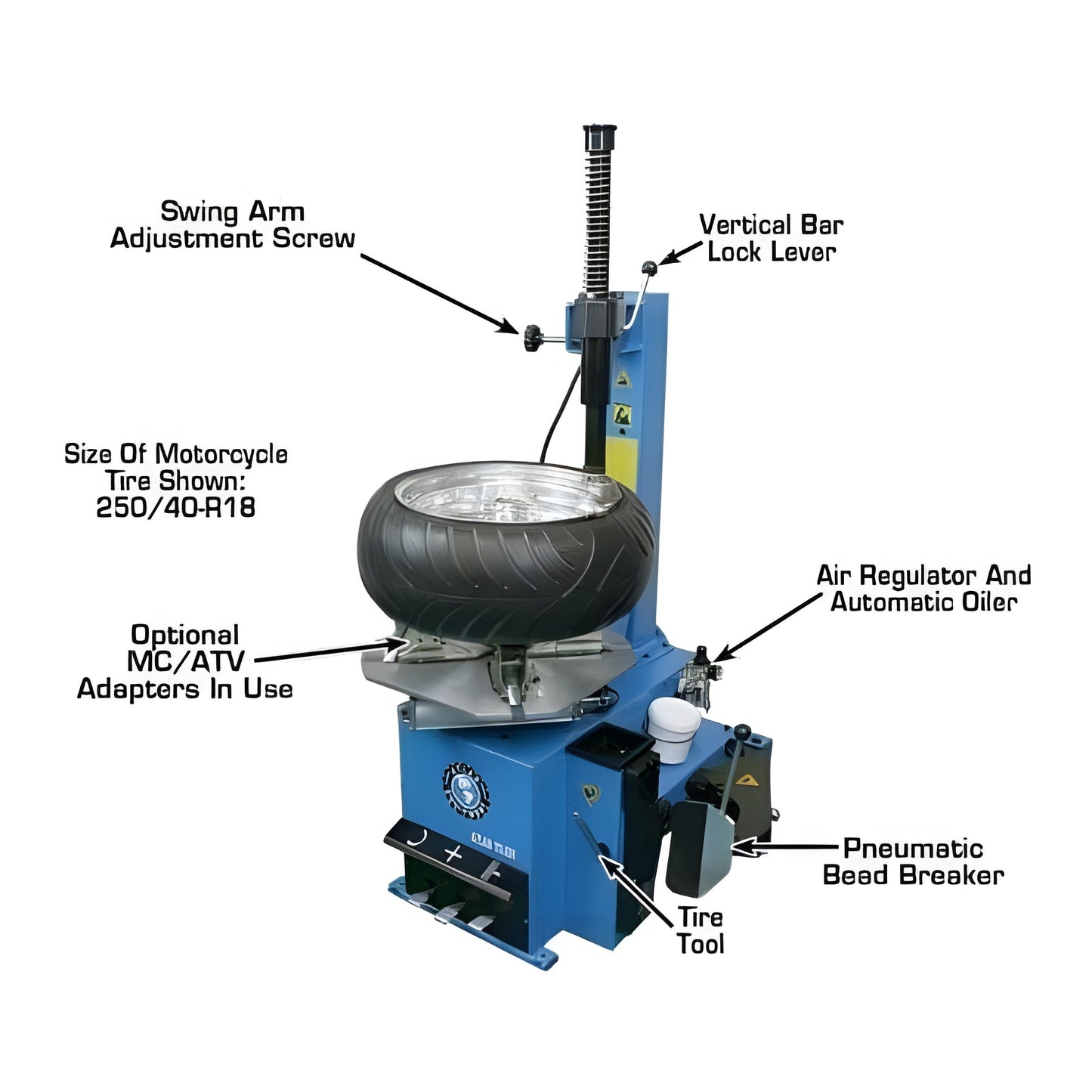 Atlas TC221 Tire Changer + WB11 Economy Wheel Balancer Combo Package - ATETCWB-COMBOEC-FPD