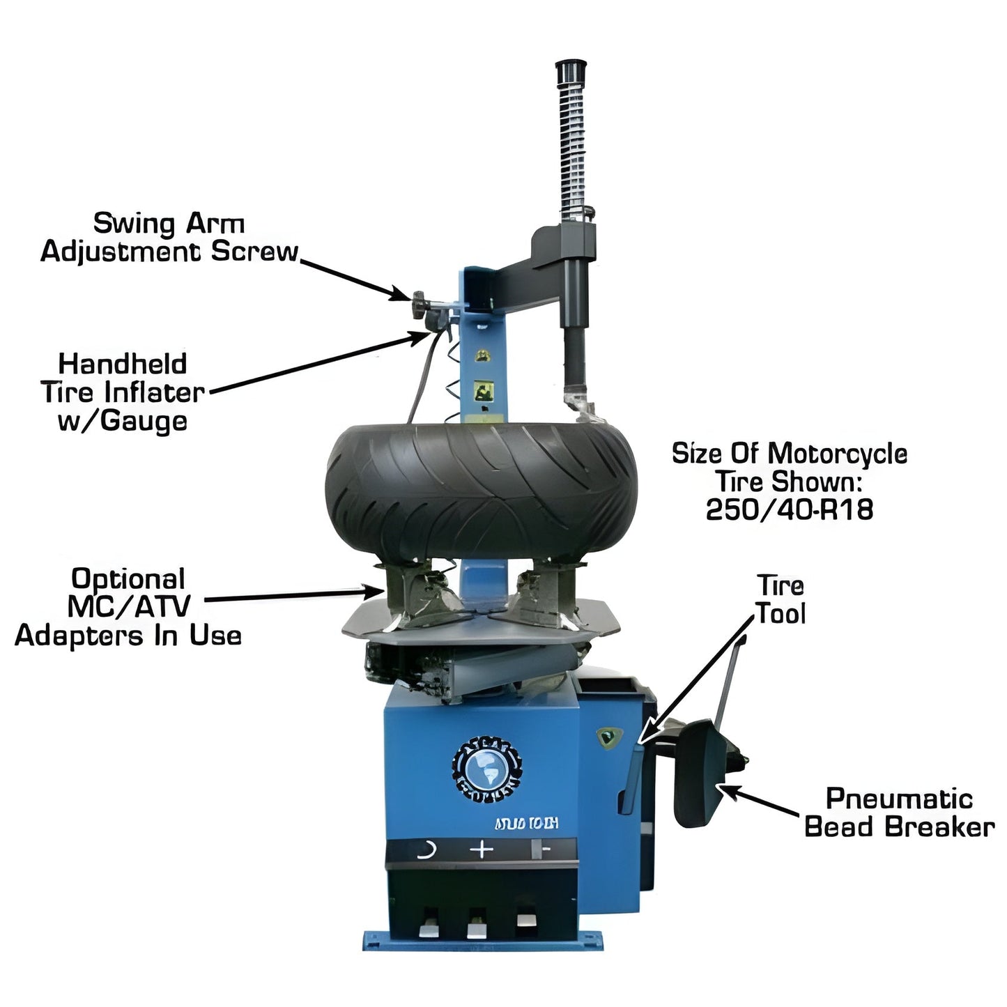 Atlas TC221 Tire Changer + WB11 Economy Wheel Balancer Combo Package - ATETCWB-COMBOEC-FPD