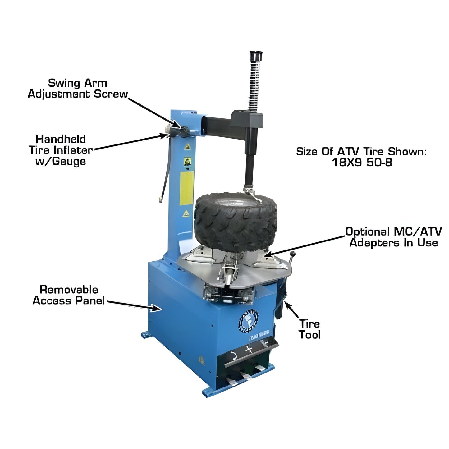 Atlas TC221 Tire Changer + WB11 Economy Wheel Balancer Combo Package - ATETCWB-COMBOEC-FPD