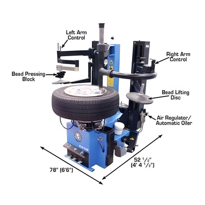 Atlas TC229DAA Rim-Clamp Tire Changer w/ Dual Assist Arms - ATETC229DAA-FPD