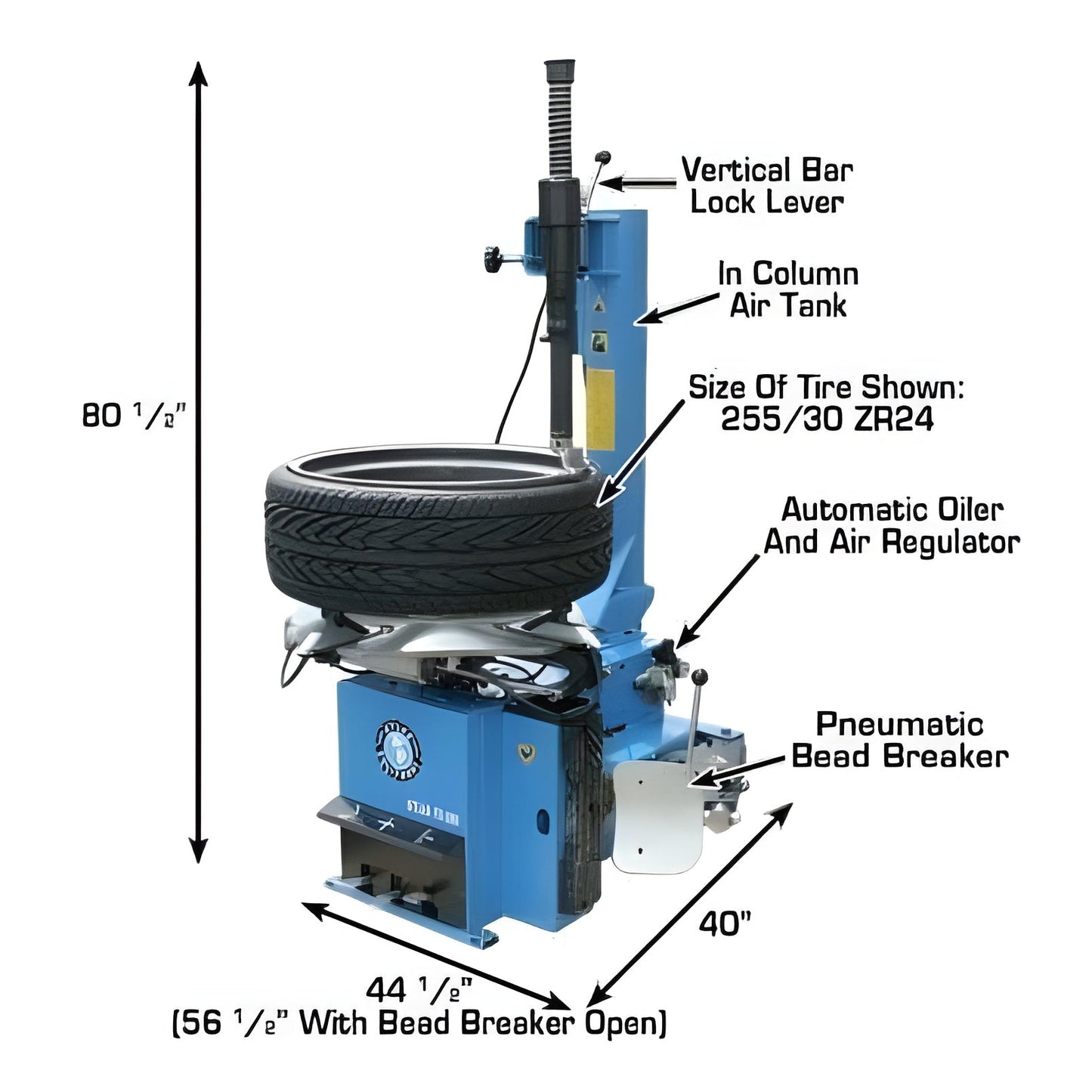 Atlas TC289 Extra Large Rim-Clamp Tire Changer - ATEATTC289-FPD