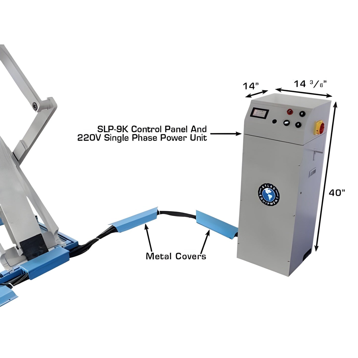 Atlas SLP9K 9,000 lb Full-Rise Lift - ATEATTD-SLP9K-FPD