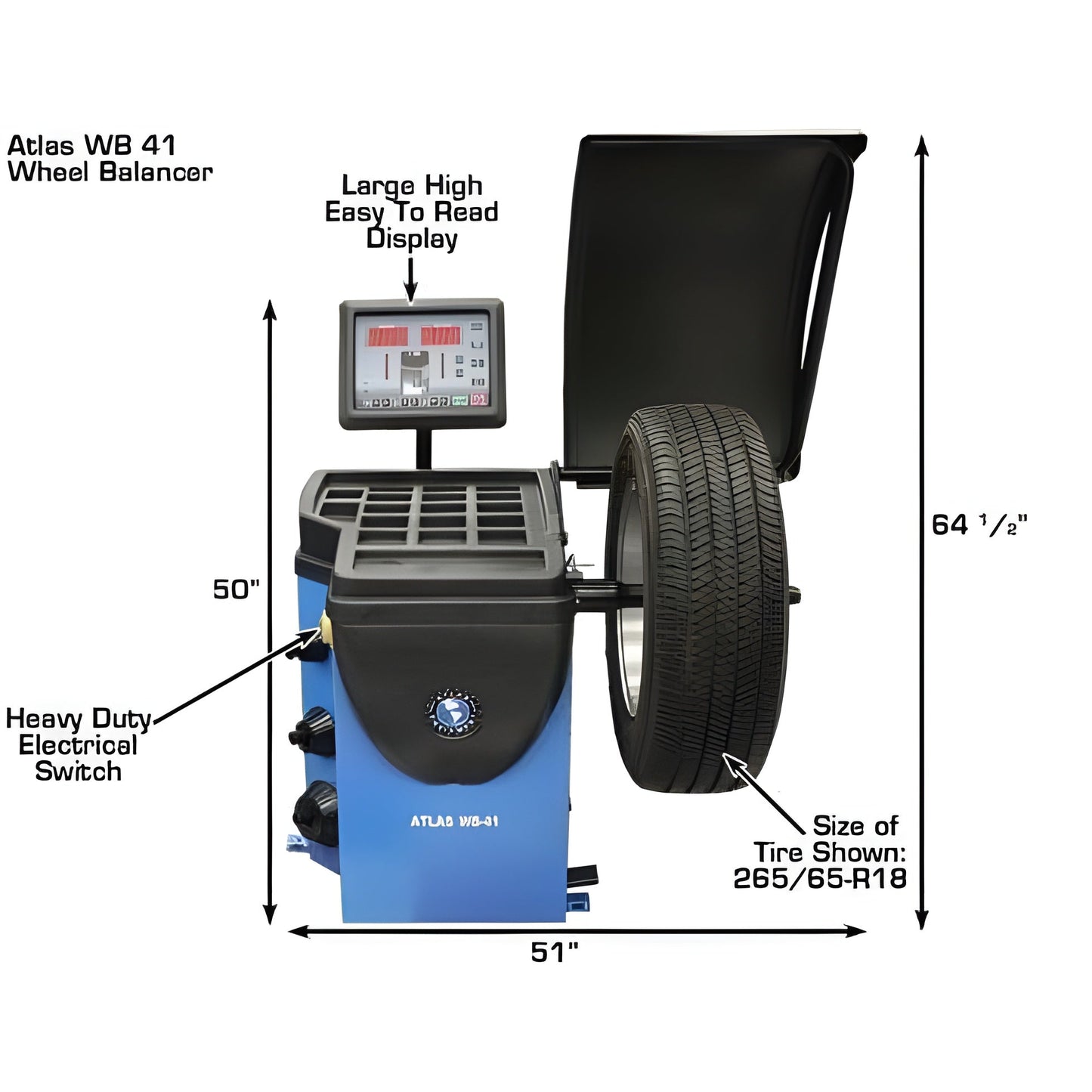Atlas TC229 Tire Changer + WB41 Wheel Balancer Combo Package - ATETCWB-COMBO5-FPD
