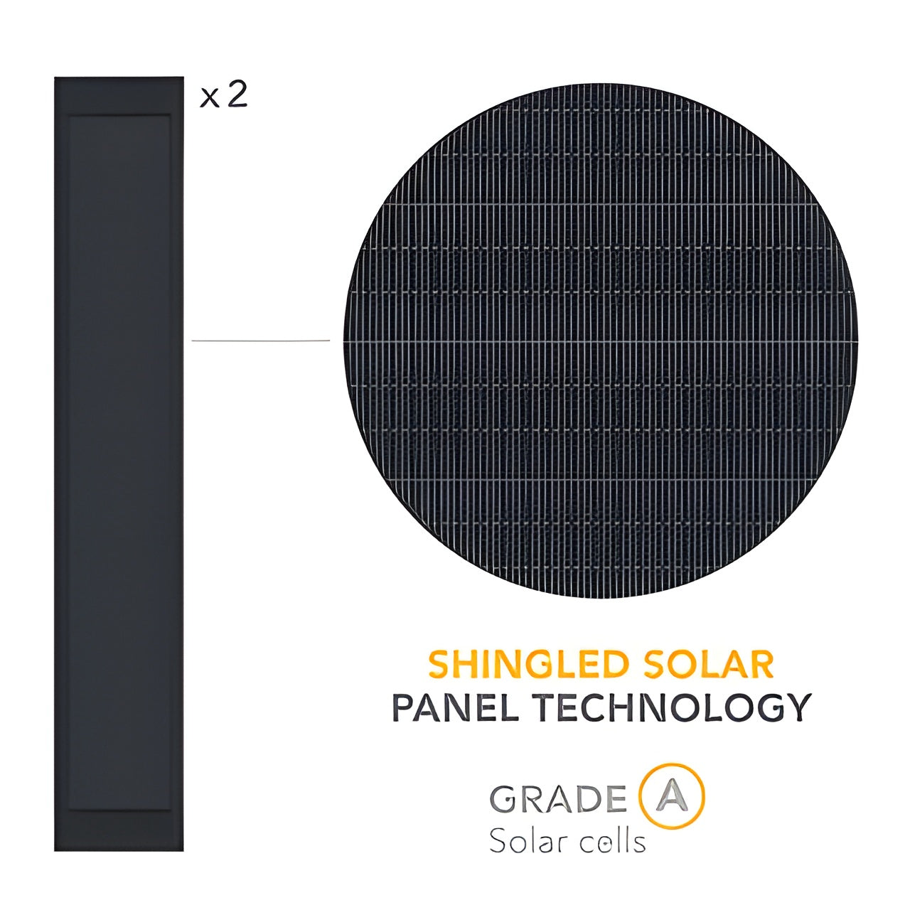 AVS Energy Solar Urban Light 40 Watt 6000 Lumens 5000K Black Housing Pathway Lighting Landscape Light Solar Resistant Bollard - Light  - AVS-TOTEM-40W