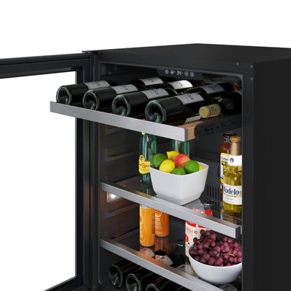 Avallon 24 Inch Wide 14 Bottle Capacity and 82 Can Capacity Panel Ready Wine and Beverage Cooler - AWBC242SGLH - AWBC242SGLH