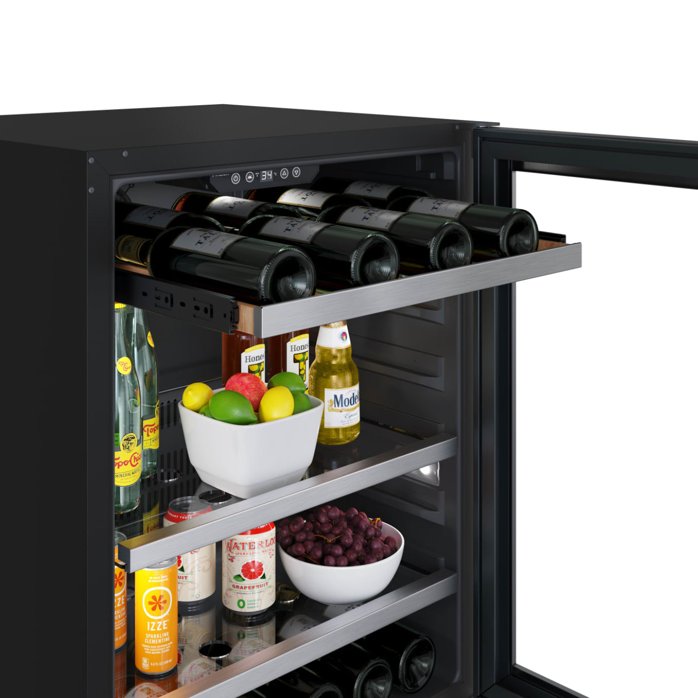 Avallon 24 Inch Wide 14 Bottle Capacity and 82 Can Capacity Panel Ready Wine and Beverage Cooler - AWBC242PRSRH