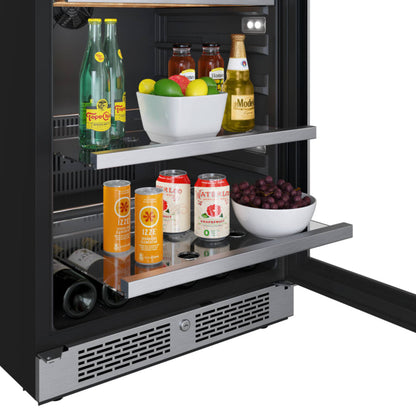 Avallon 24 Inch Wide 14 Bottle Capacity and 82 Can Capacity Panel Ready Wine and Beverage Cooler - AWBC242SGRH