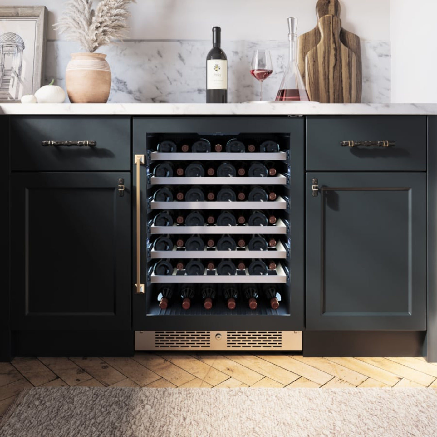 Avallon 24 Inch Wide 53 Bottle Capacity Single Zone Wine Cooler with Left Swing Door - AWC242SPRGLH