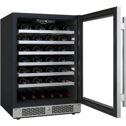 Avallon 24 Inch Wide 53 Bottle Capacity Single Zone Wine Cooler with Right Swing Door - AWC242SPRGRH