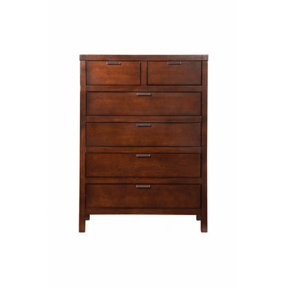 Alpine Carmel 6 Drawer Chest, Cappuccino - JR-05