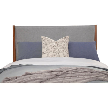 Alpine Flynn Mid Century Modern Two Tone Standard King Panel Bed, Acorn/Grey - 999-07EK