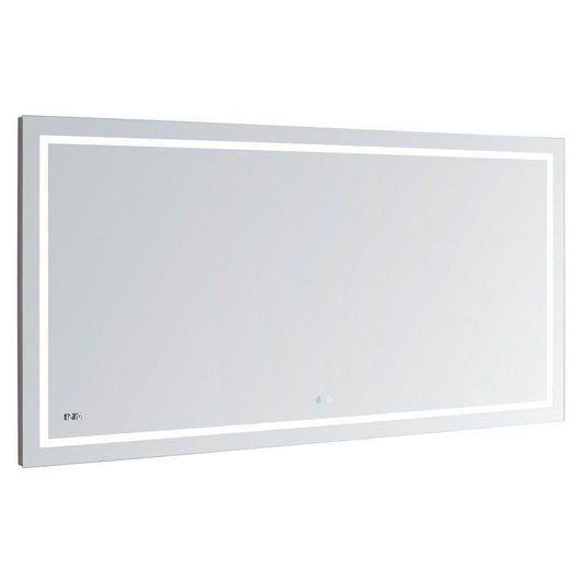 Aquadom Daytona 72" X 36" Rectangle Ultra-Slim Frame LED Lighted Bathroom Mirror With Defogger - D-7236