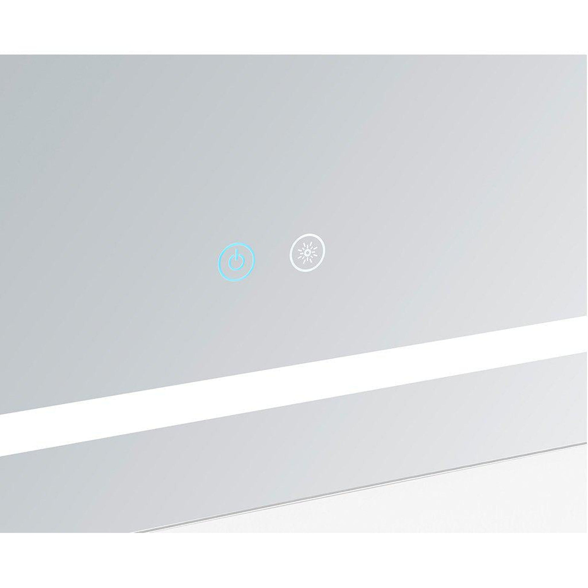 Aquadom Daytona 72" X 36" Rectangle Ultra-Slim Frame LED Lighted Bathroom Mirror With Defogger - D-7236