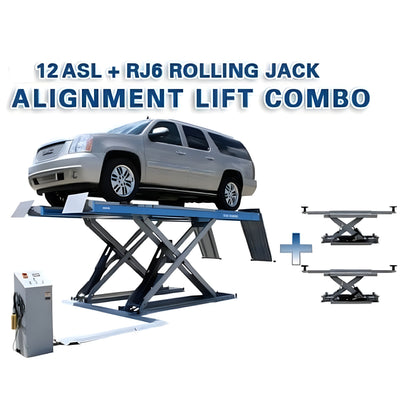 Atlas 12ASL 12,000 lb Scissor Alignment Lift - ATEATTD-12ASL-N-FPD