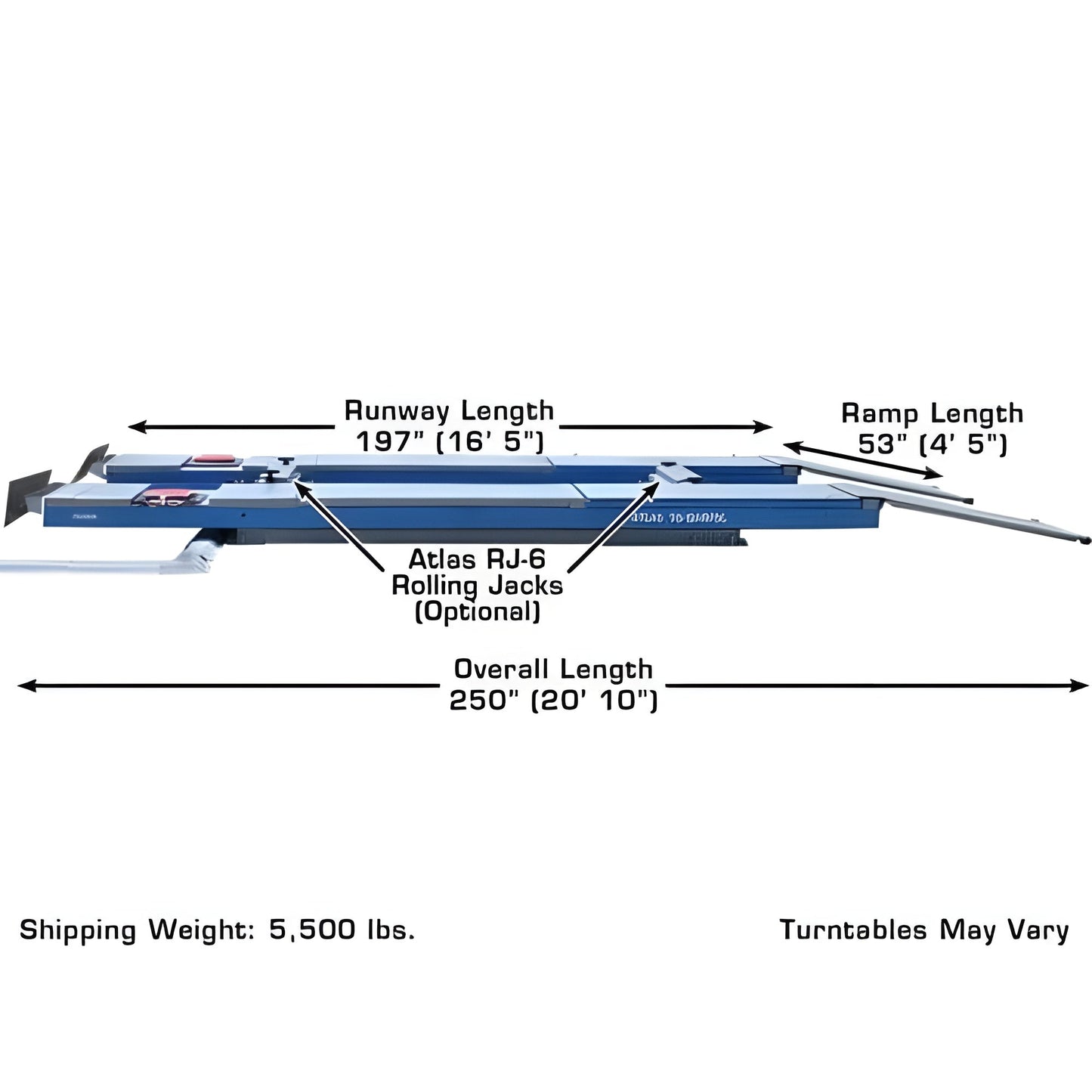 Atlas 12AWFSL Alignment Scissor Lift and RJ-6 Rolling Jack Combo - ATEATTD-12AWFSL-COMBO-FPD