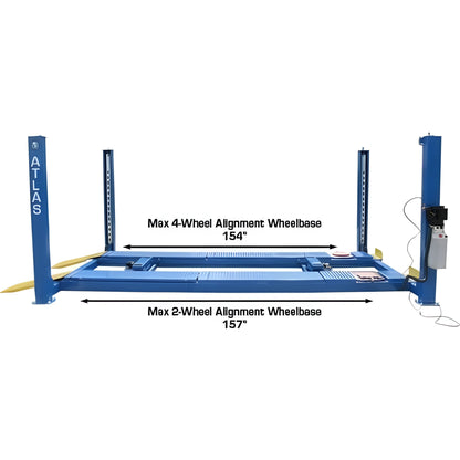 Atlas 412A Alignment 4 Post Lift + RJ6 Rolling Jacks Combo - ATEATTD-412A-COMBO-FPD