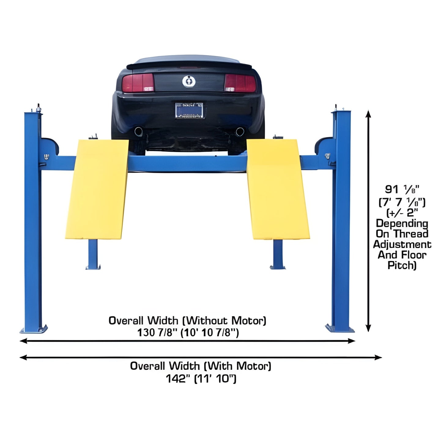 Atlas 414 14,000 lb Commercial 4-Post Lift - ATEATTD-414-FPD