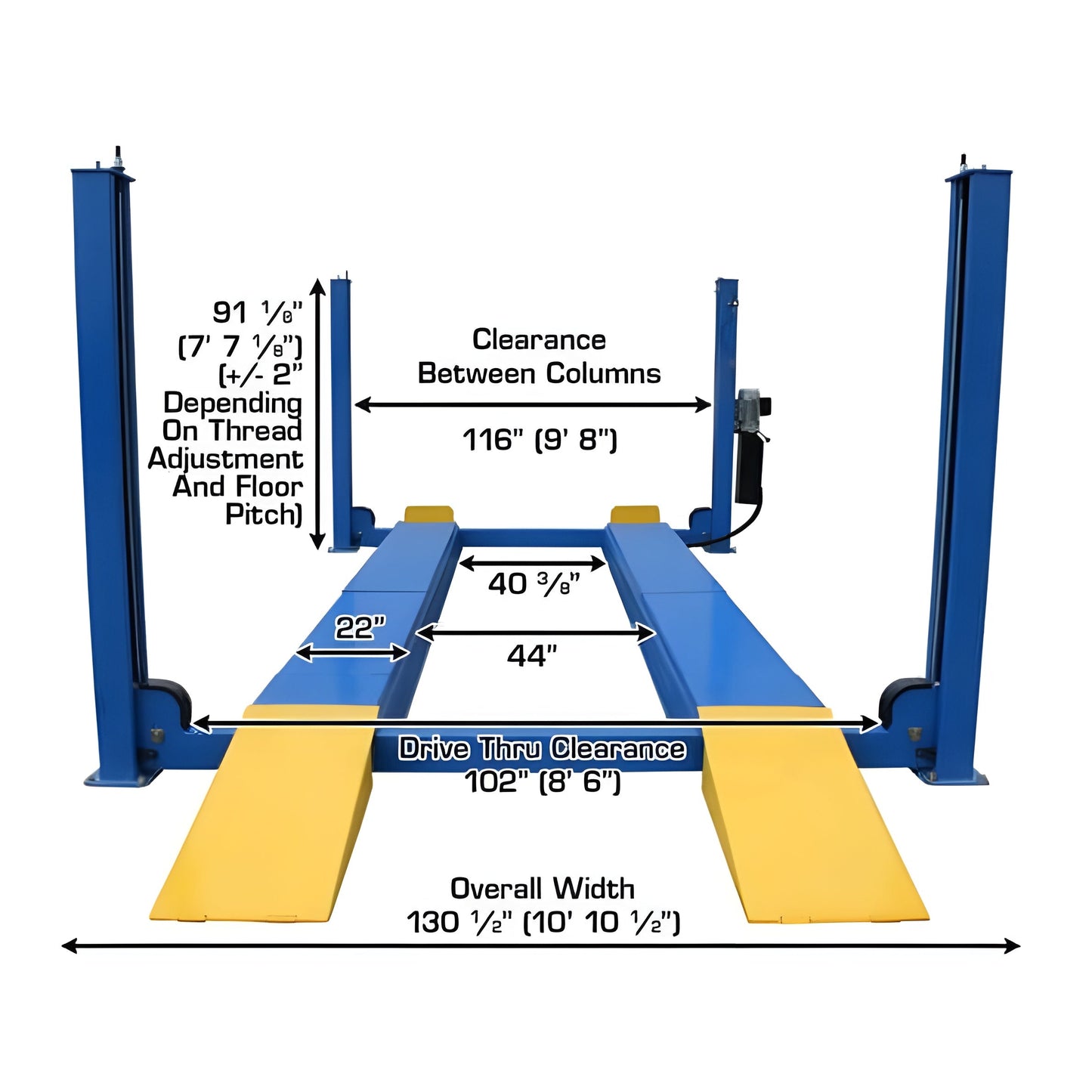 Atlas 414A 14,000 lb 4-Post Alignment Lift - ATEATTD-414A-FPD