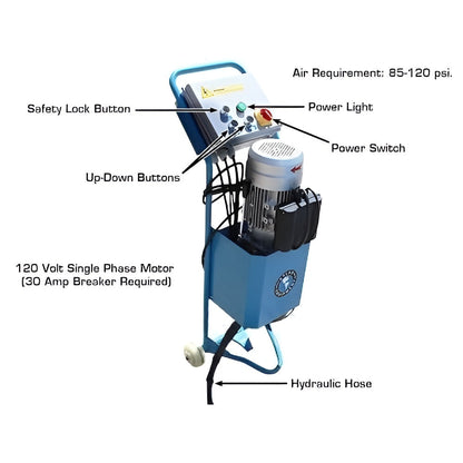 Atlas 7K-Kwik-Bay 7,000 lb Portable Mid-Rise Lift - ATEATTD-7K-KWIK-FPD